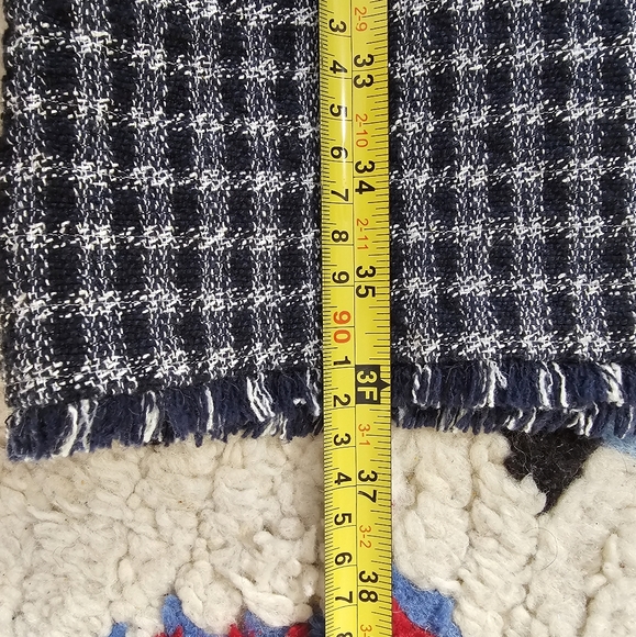 MAXMARA WEEKEND Gingham Tweed Plaid Checked Fringe Hem Shift Dress Sleeveless 6 - Picture 12 of 12